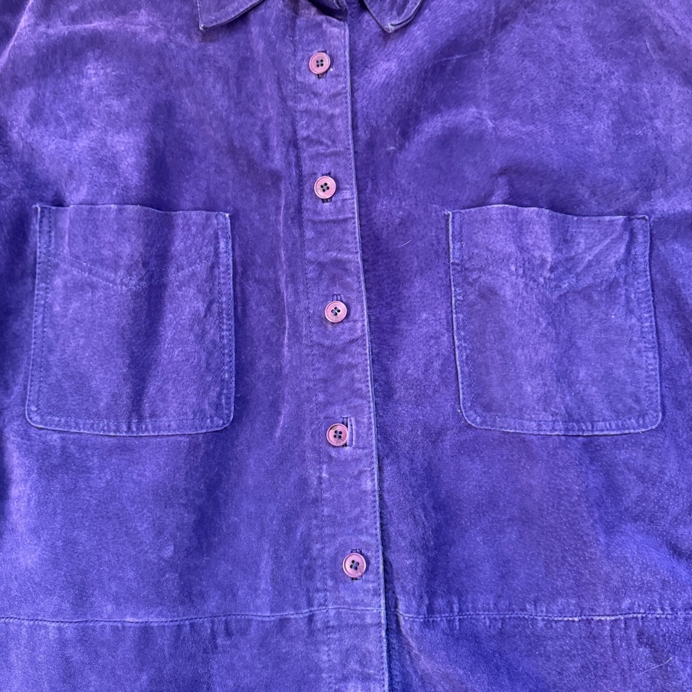 Margaret‎ Godfrey Leather Lightweight Jacket  Purple Plus Size 3X - Picture 9 of 14